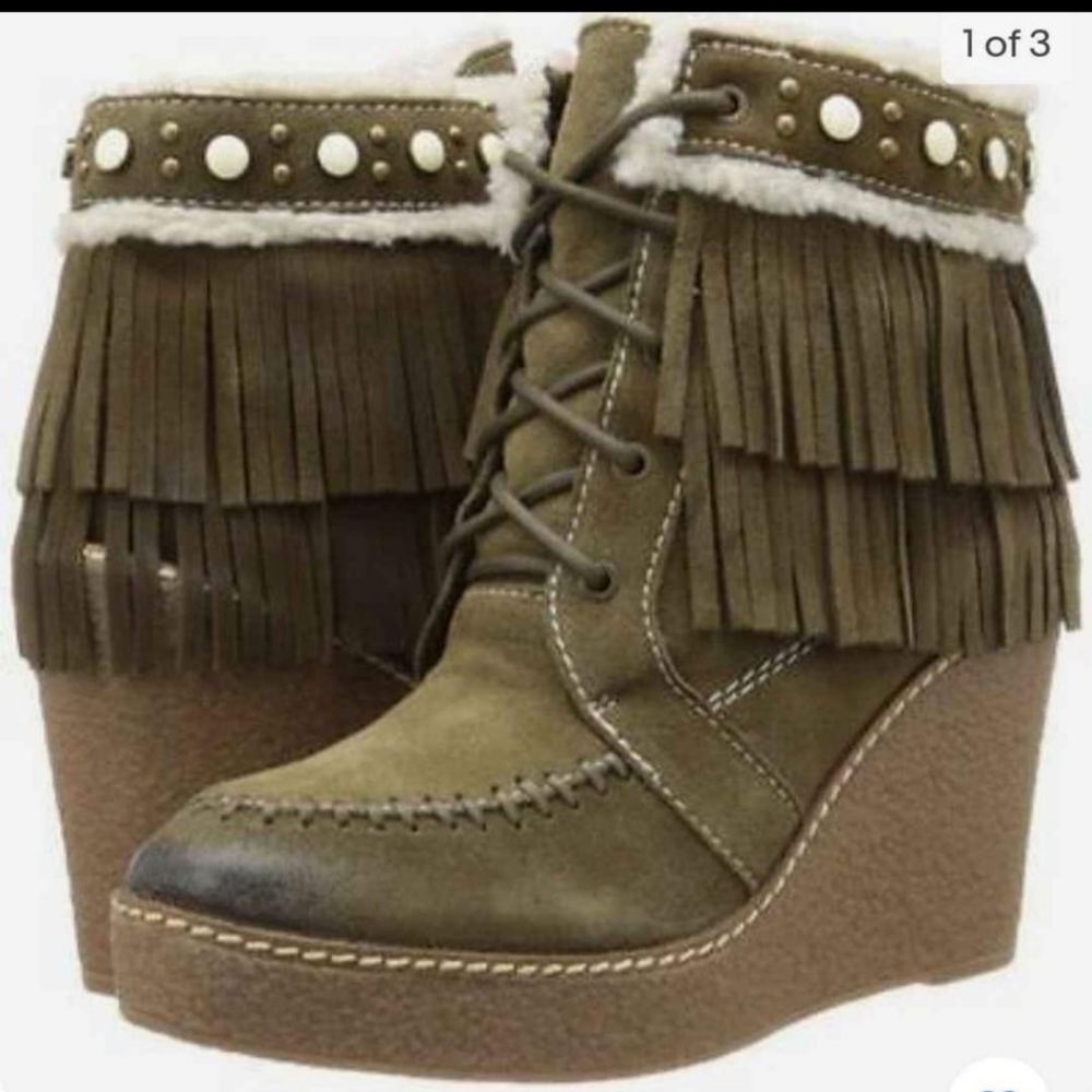 Sam Edelman Women's Kemper Boot Bootie Moss Green Suede